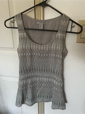 H&M Silver Gray Knit Tank Top